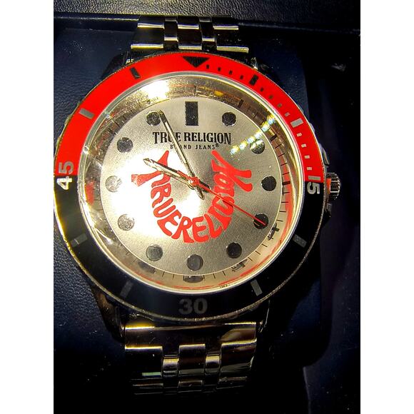 True Religion Round Two-Tone Bezel Watch, 43mm, New in Box main image 6